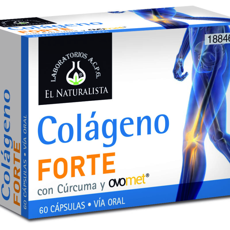 El Natural Colageno Forte Con Curcuma y Ovomet 60 Capsulas