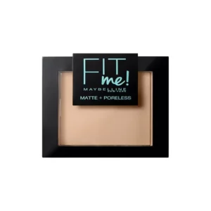 Maybelline Polvos Matificantes Fit Me Mate y Afinaporos Tono 130 Buff Beige Pieles Medias Claras - 9g